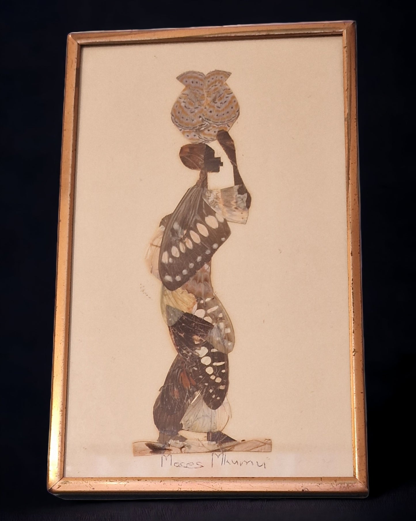 Moses Mkumu Original African Folk Butterfly Wing Art