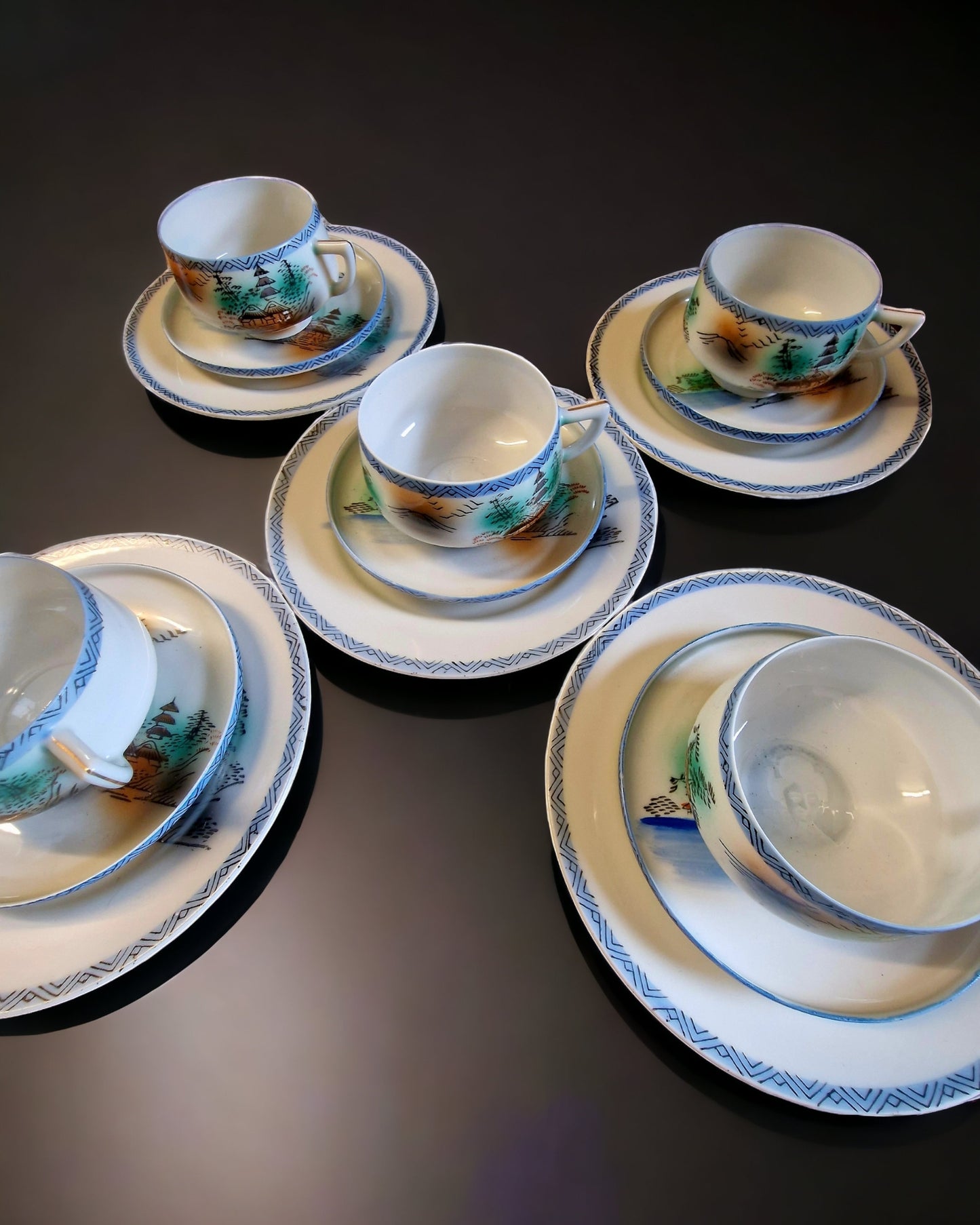 E&O China Japanese Lithophane   Tea Set